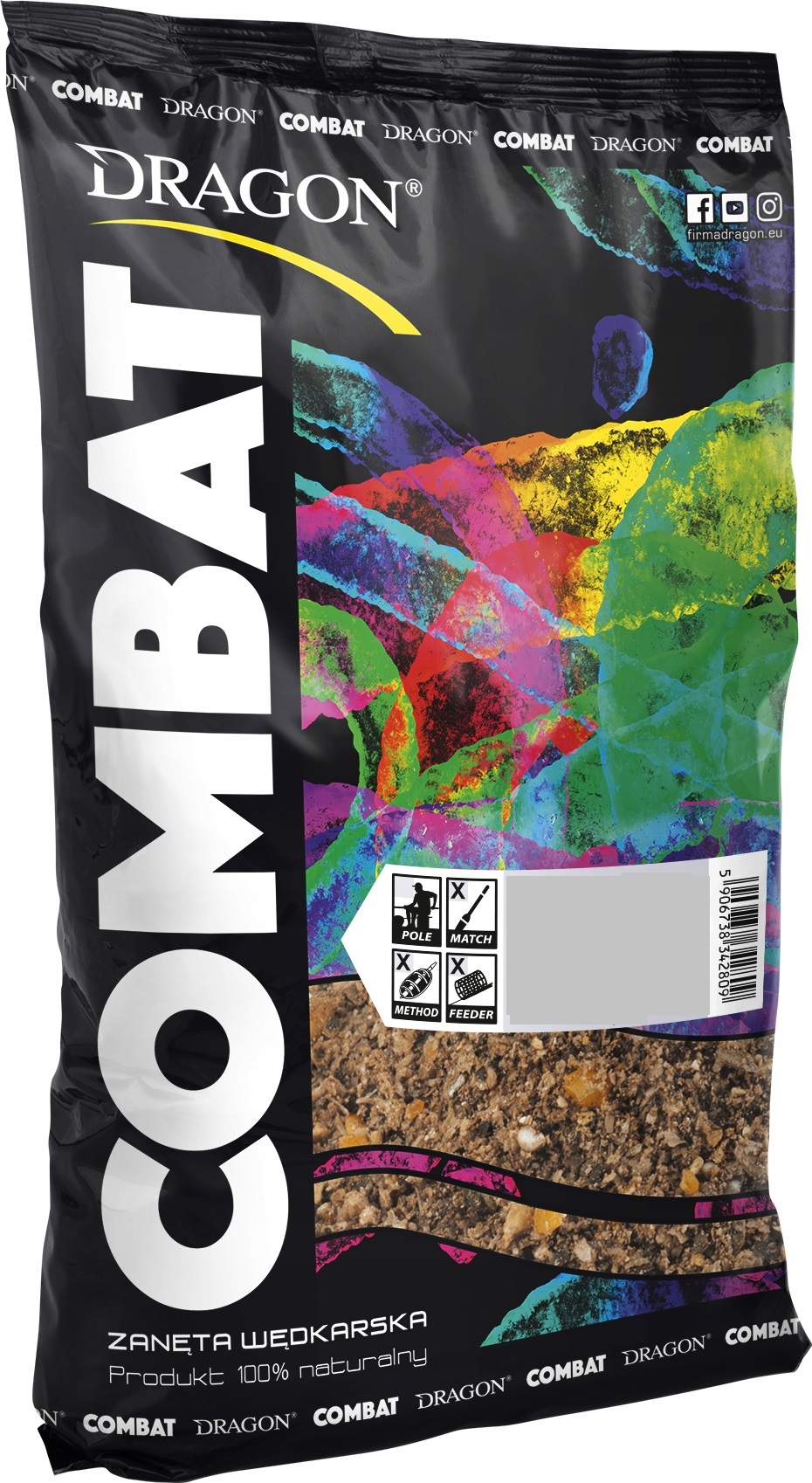 Zanęta Dragon Combat Allround wanilia-czerwony robak 2.5 kg