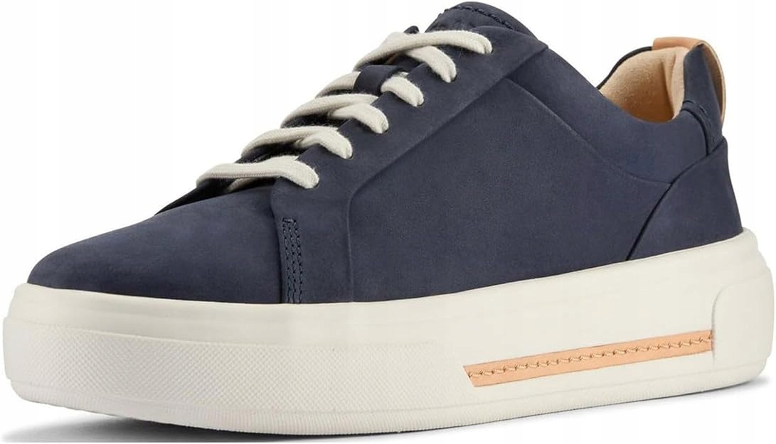 Clarks Modré Kožené Sportovní Boty Na Bílé Podrážce 37 6GA