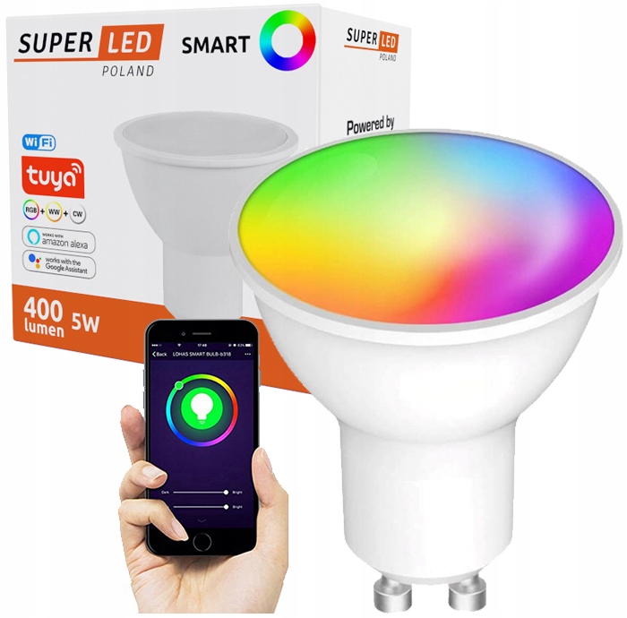 Lampa elewacyjna Kinkiet ogrodowy LED Smart 2x GU10 RGB Tuya SuperLED Rodzaj gwintu GU10