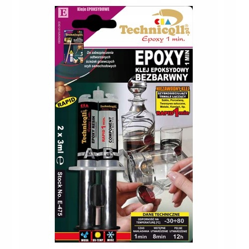 

Technicqll Klej Epoksydowy Bezbarwny 2 X 3ML E-475
