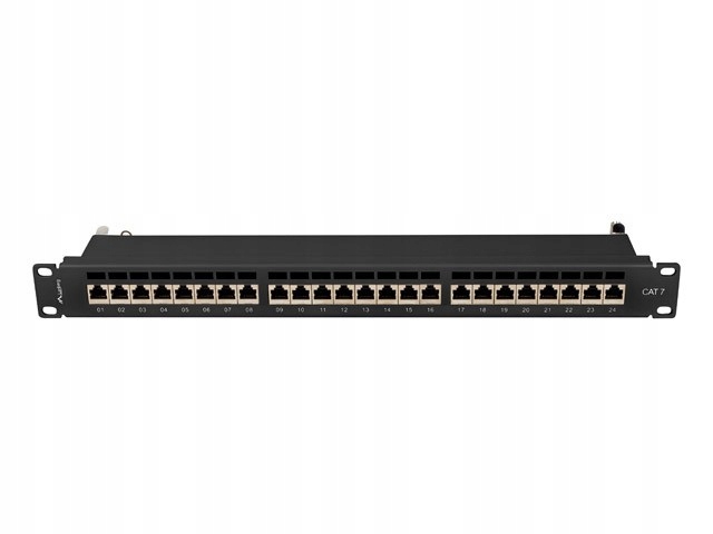 Lanberg Patchpanel 24 port 1U KAT7 Ek. PPS7-1024-B Černý