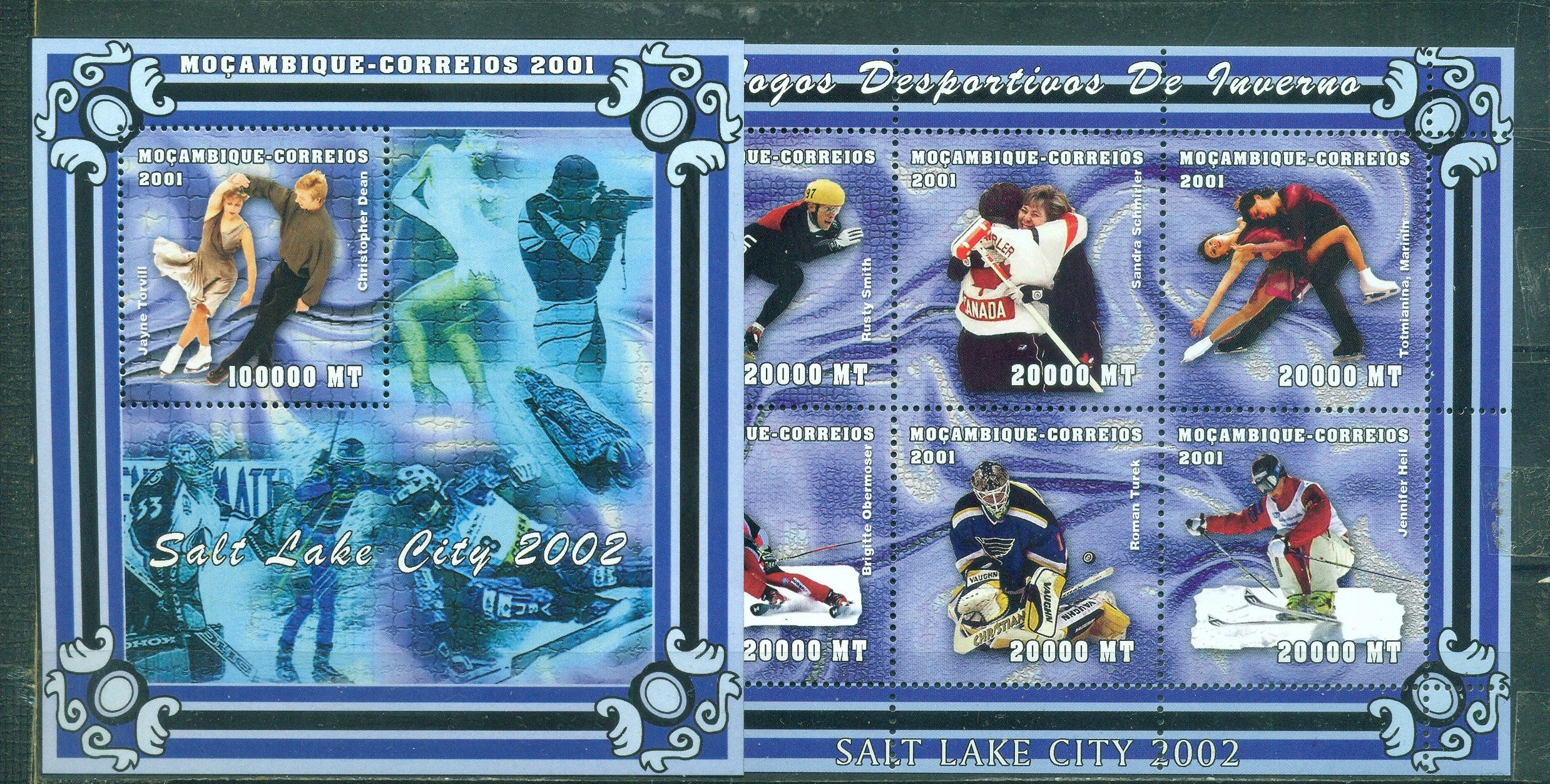 OLIMPIADA- SALT LAKE CITY 2002. MOZAMBIK Mi. Bl.+ark. A**