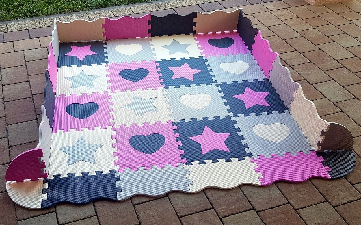 DUŻA MATA PIANKOWA 52 PUZZLE GRUBA XXL BEZPIECZNA Wiek dziecka 3 m +