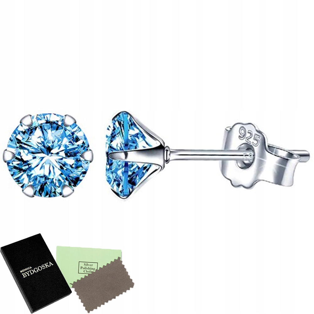 

Delikatne Srebrne Kolczyki Ze Srebra PR.925 Sztyft