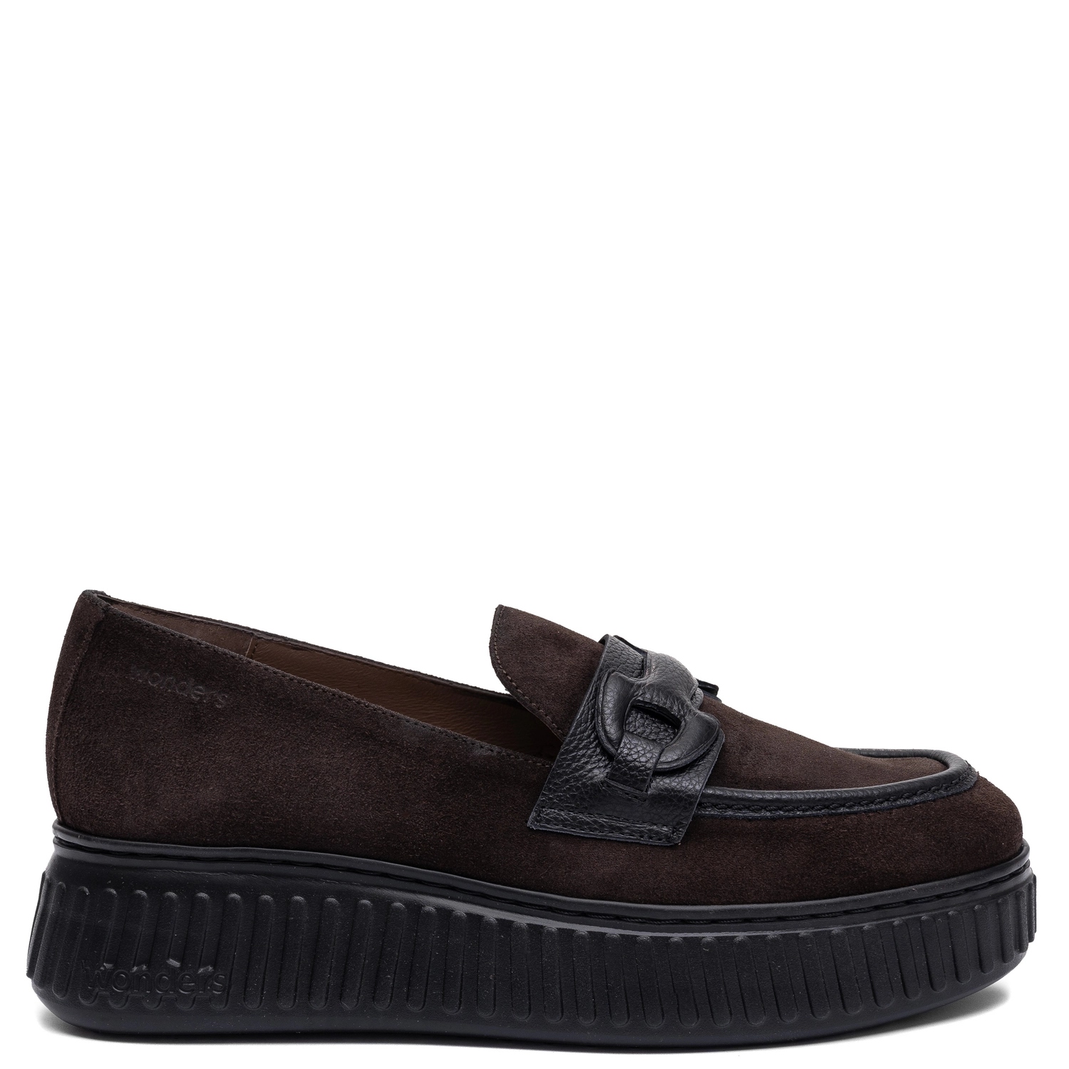 Wonders Mokasyny Damskie Zamszowe Na Platformie Brązowe A-5203-Charme r.41
