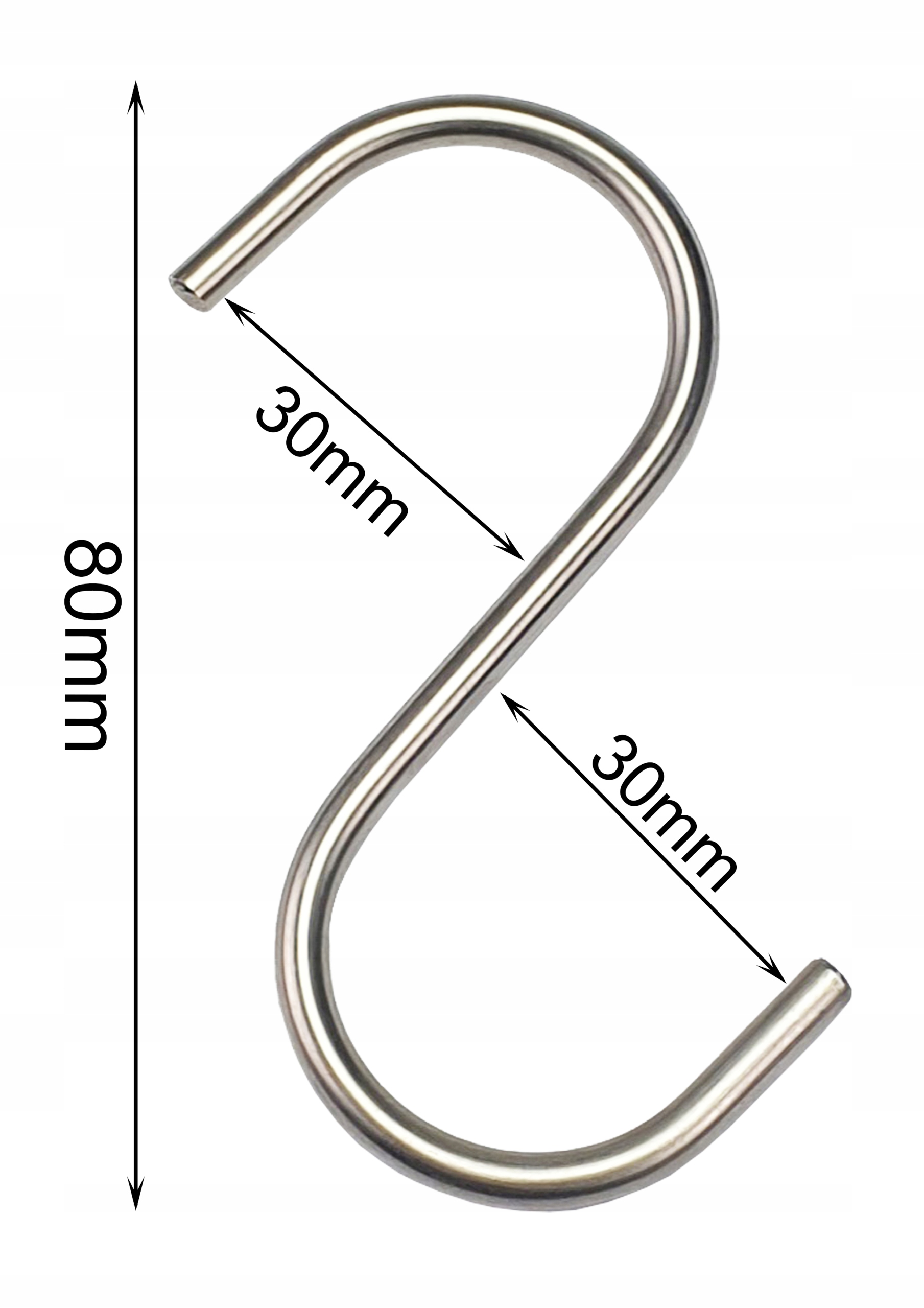 S-408 Hak Haki wędzarnicze nieostre grube 8cm LUX Kod producenta S-408 NO