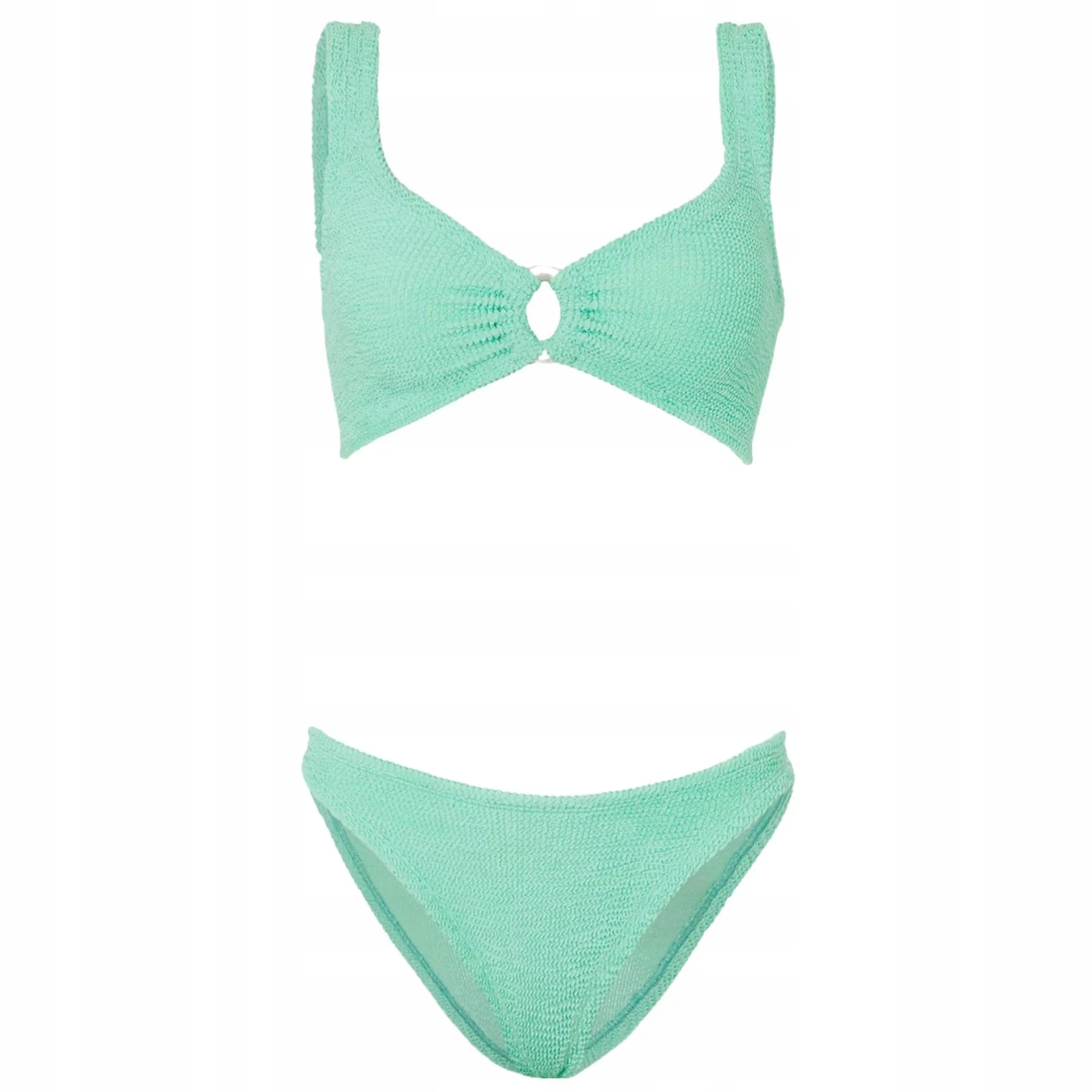 Bikini Julia Hoops Metalic Mint One size Mátový Hunza G