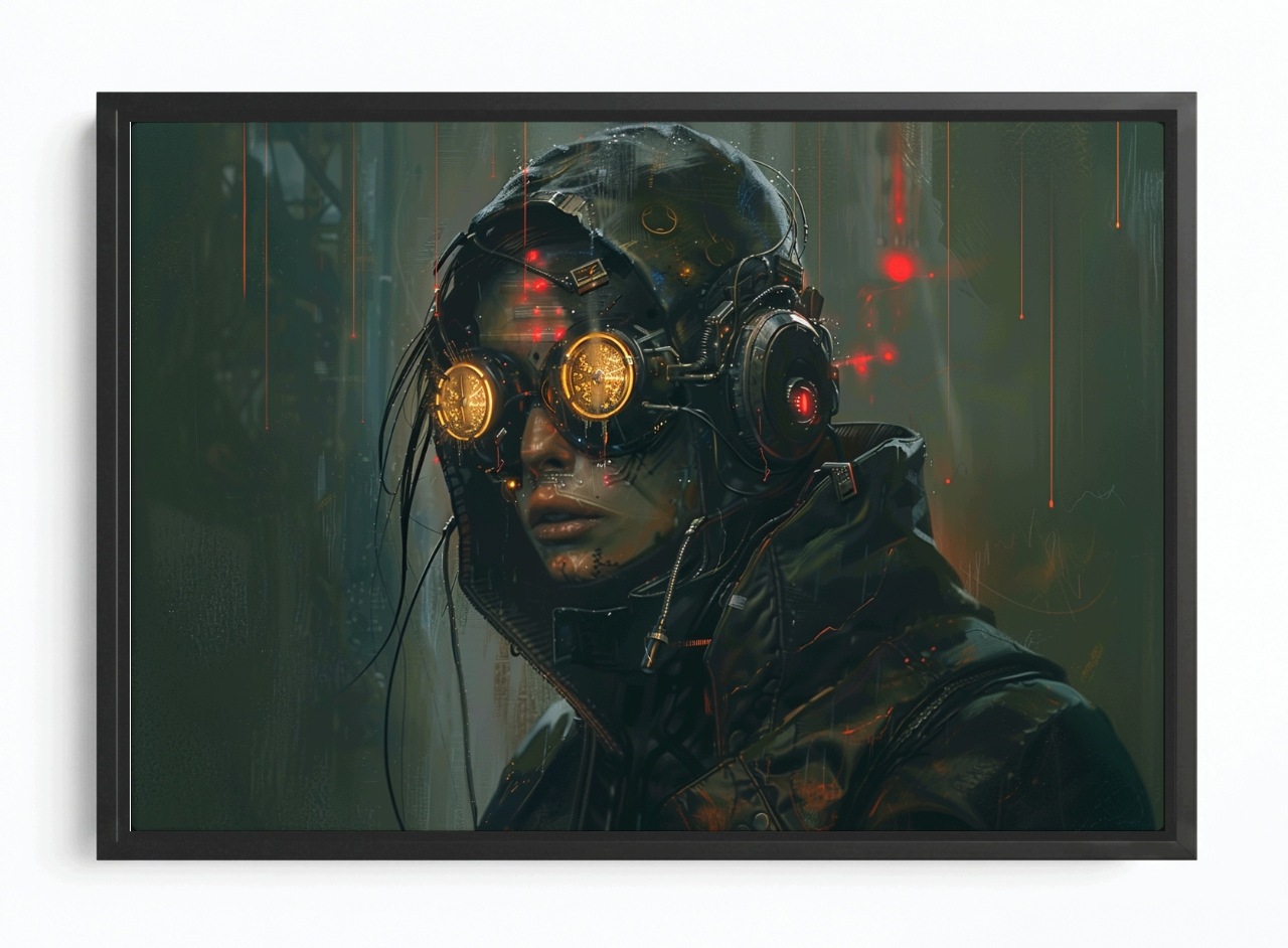 Obraz Rama American Box Portrét Postava Cyberpunk Sci-fi Dystopia 60x40