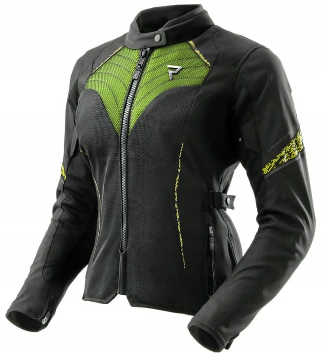 Rebelhorn Jax Lady Black Fluo Yellow Dámska Textilná Motocyklová Bunda