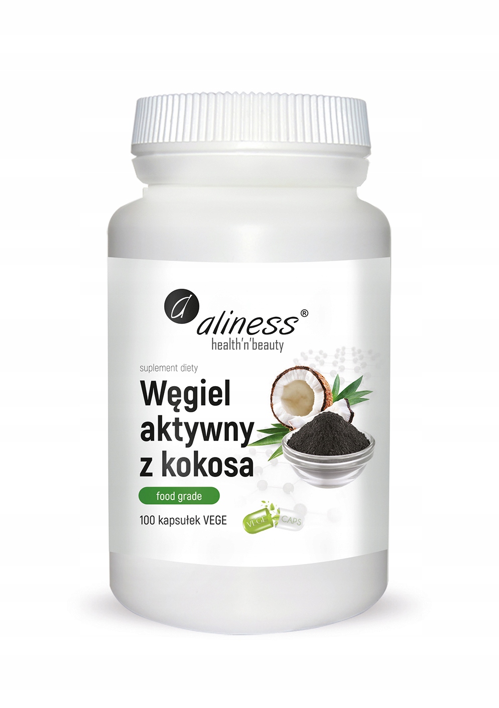 Aliness WĘGIEL AKTYWNY 100k KOKOS Spożywczy Czysty
