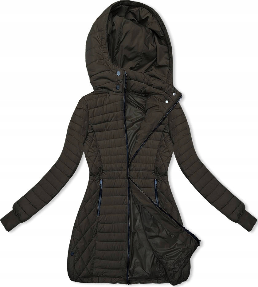 Prošívaná Bunda S Kapuce 2M-017 Army S (36)