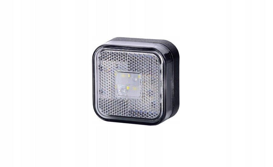 

Lampa obrysowa kwadratowa z odblaskiem biała LD096