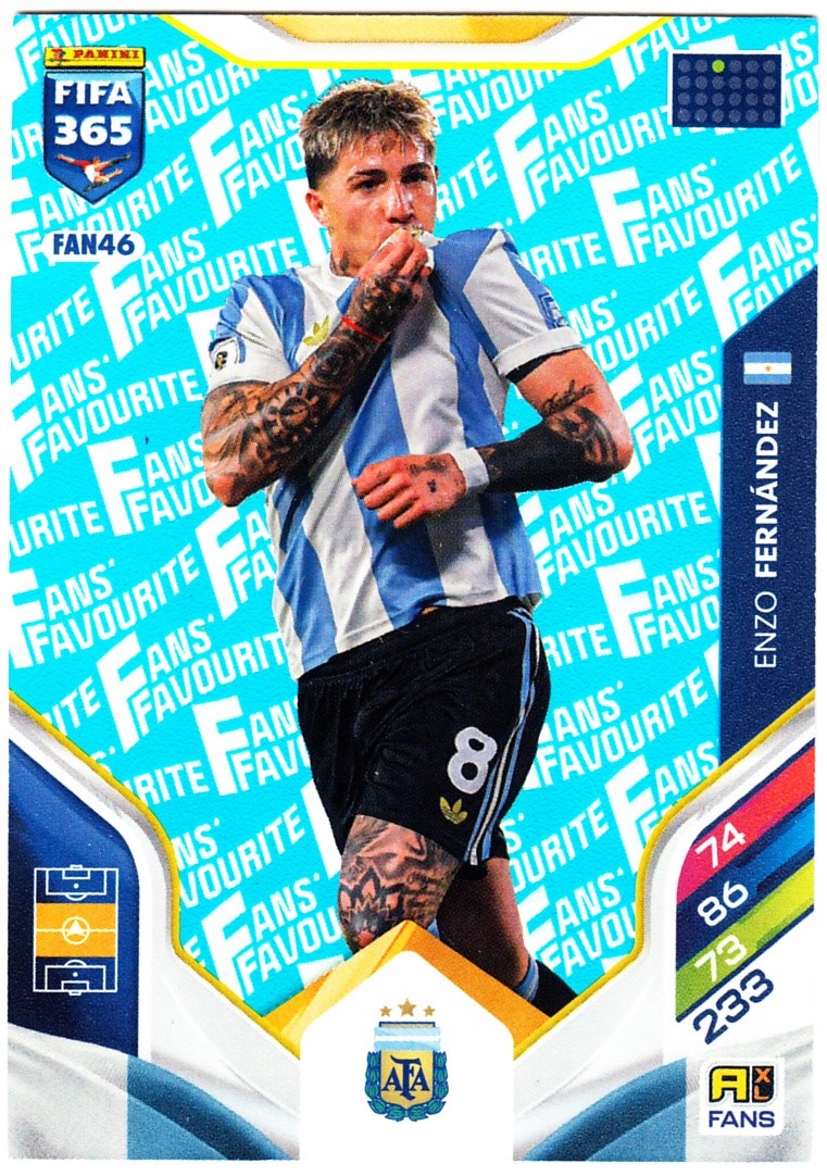Panini Fifa 365 2026 Fans' Favourite Enzo Fernández FAN46 Niebieski (Blue)