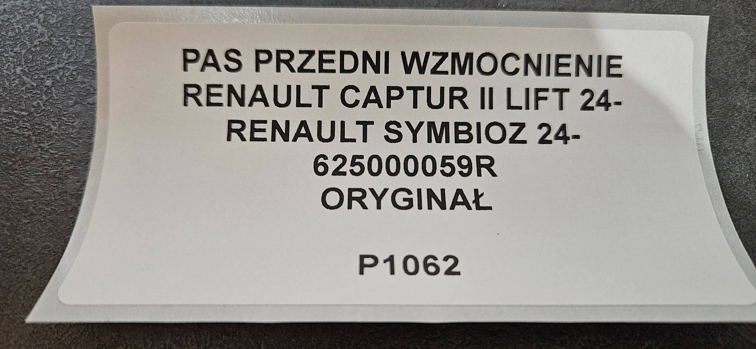 schlossträger vorne Renault Captur II 625000059R
