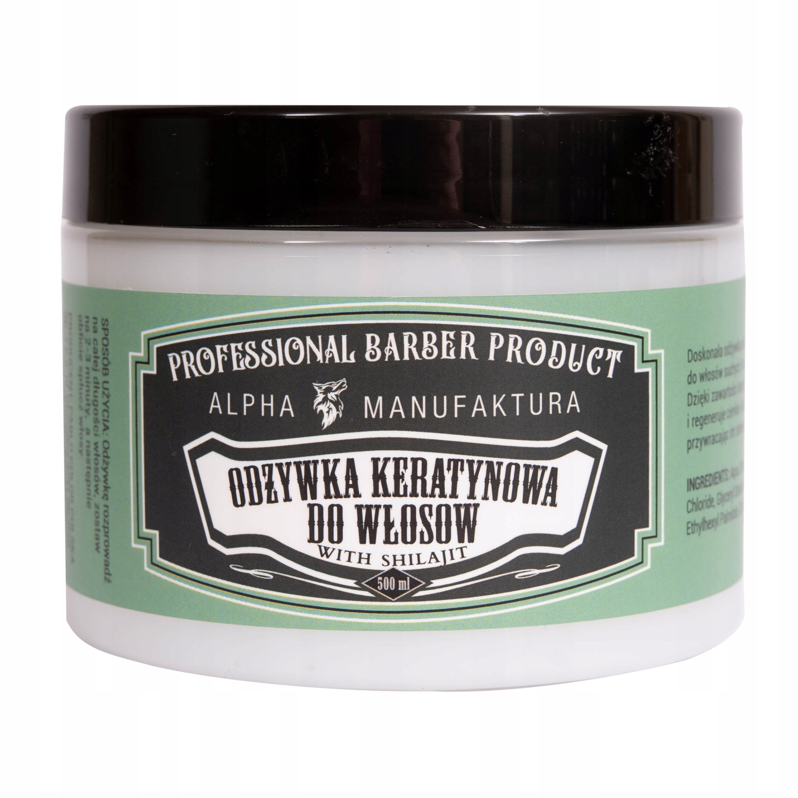 Odżywka do włosów Męska Alpha Barberia Keratyna, Shilajit 500ml Regeneracja
