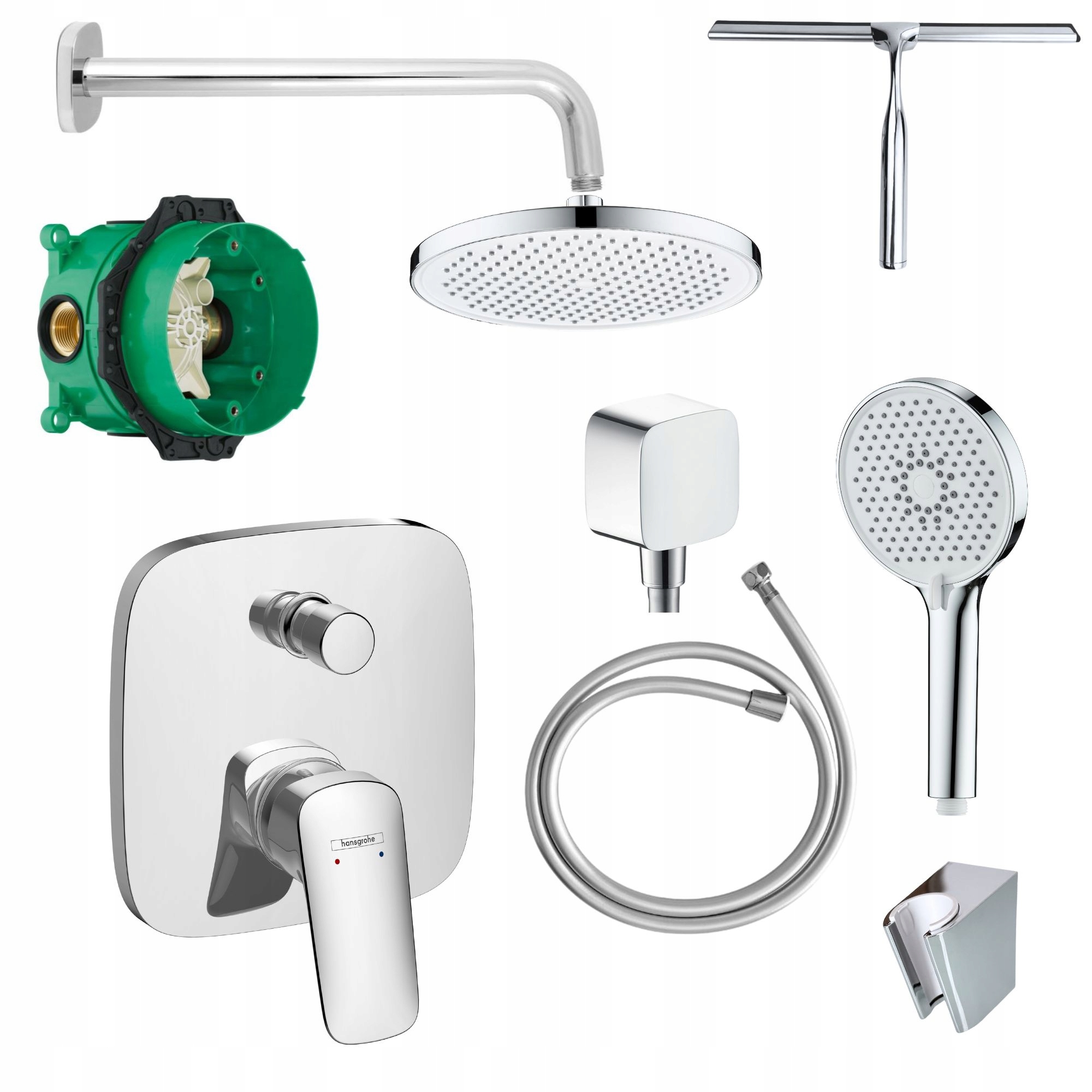 Zestaw prysznicowy podtynkowy bateria Hansgrohe Logis 9 elementów