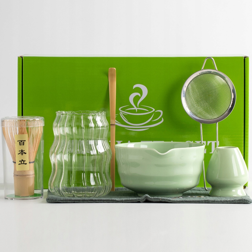 Bambusowy Zestaw Prezentowy Do Herbaty Matchy Chashaku Trzepaczka Łyżka