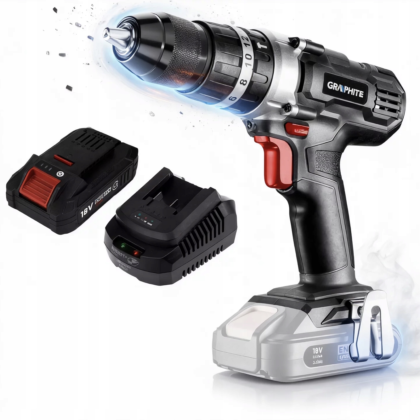 Graphite Aku Vrtačka 58G010 Akumulátor 4AH Udar 18V Energy+ Sada