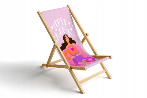 Dřevěné Lehátko jako dárek Mama, hnědé vlasy