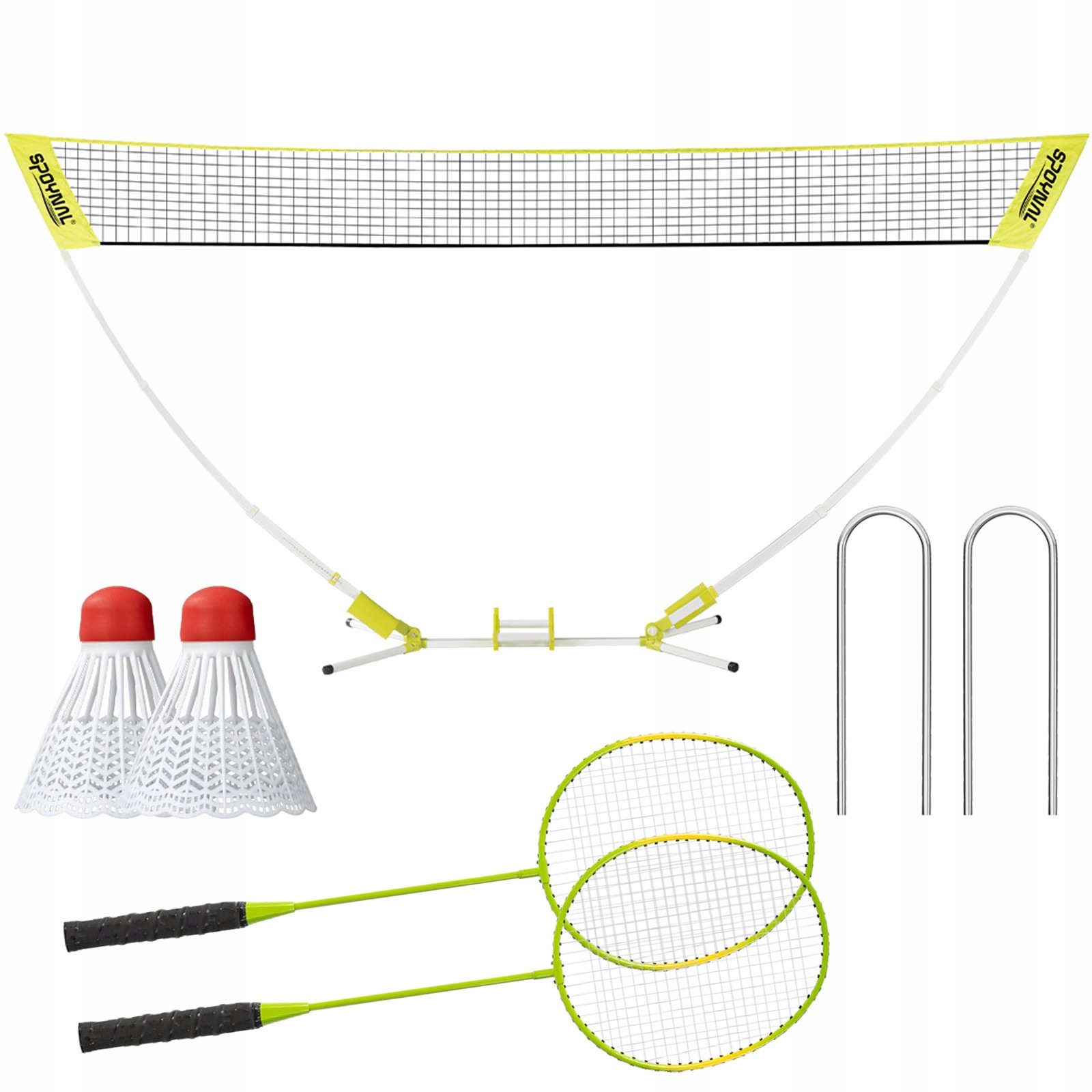 Přenosný Badmintonový Set S Síťkou 335 CM, 2 Rakety A Míčky