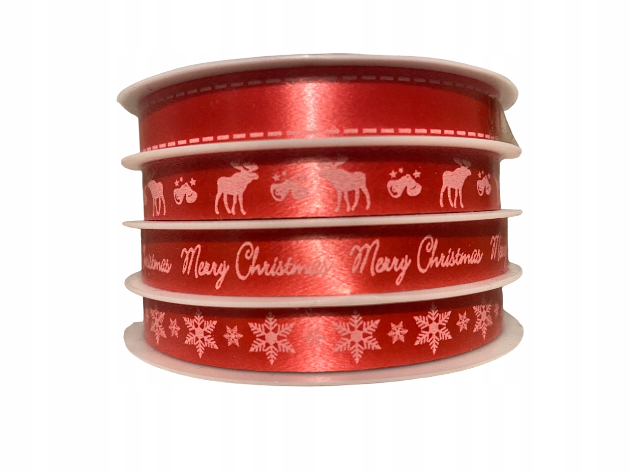 WSTĄŻKA PREZENTOWA DO PREZENTÓW 4 WZORY ŚWIĄTECZNA