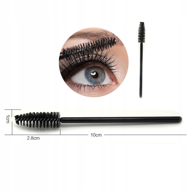 SZCZOTECZKI DO RZĘS I BRWI KLASYCZNE 50SZT. RÓŻOWE Marka inna marka