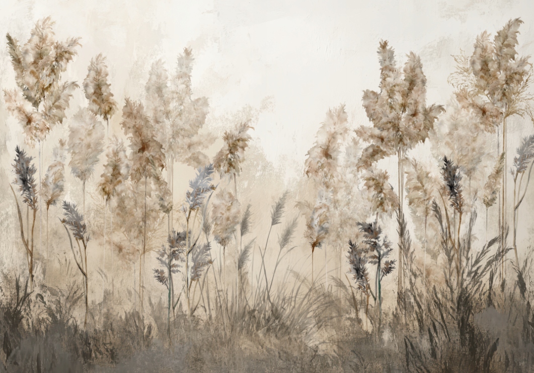 Fototapeta Pampasové trávy Boho 400x280 cm vliesová 230 g