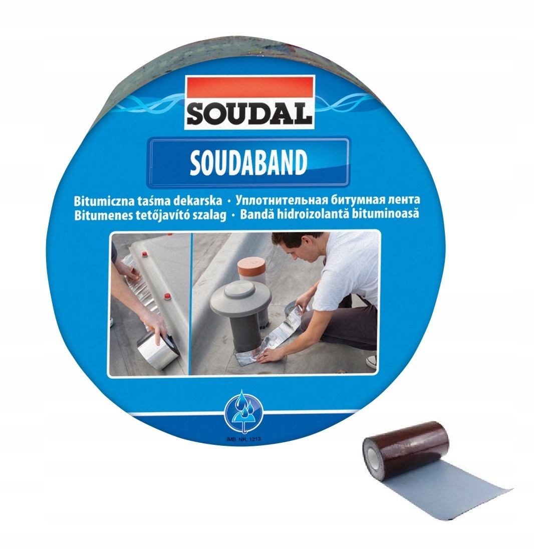SOUDAL bitumiczna taśma dekarska 10cm/10m brązowa