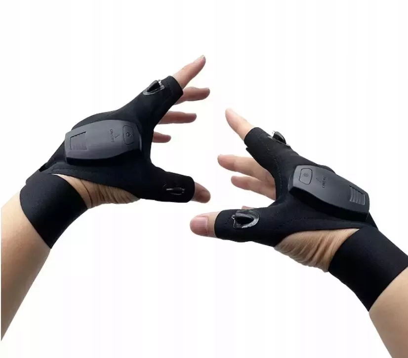 

Rękawiczki Z Światłem Led Latarka Akumulator Usb