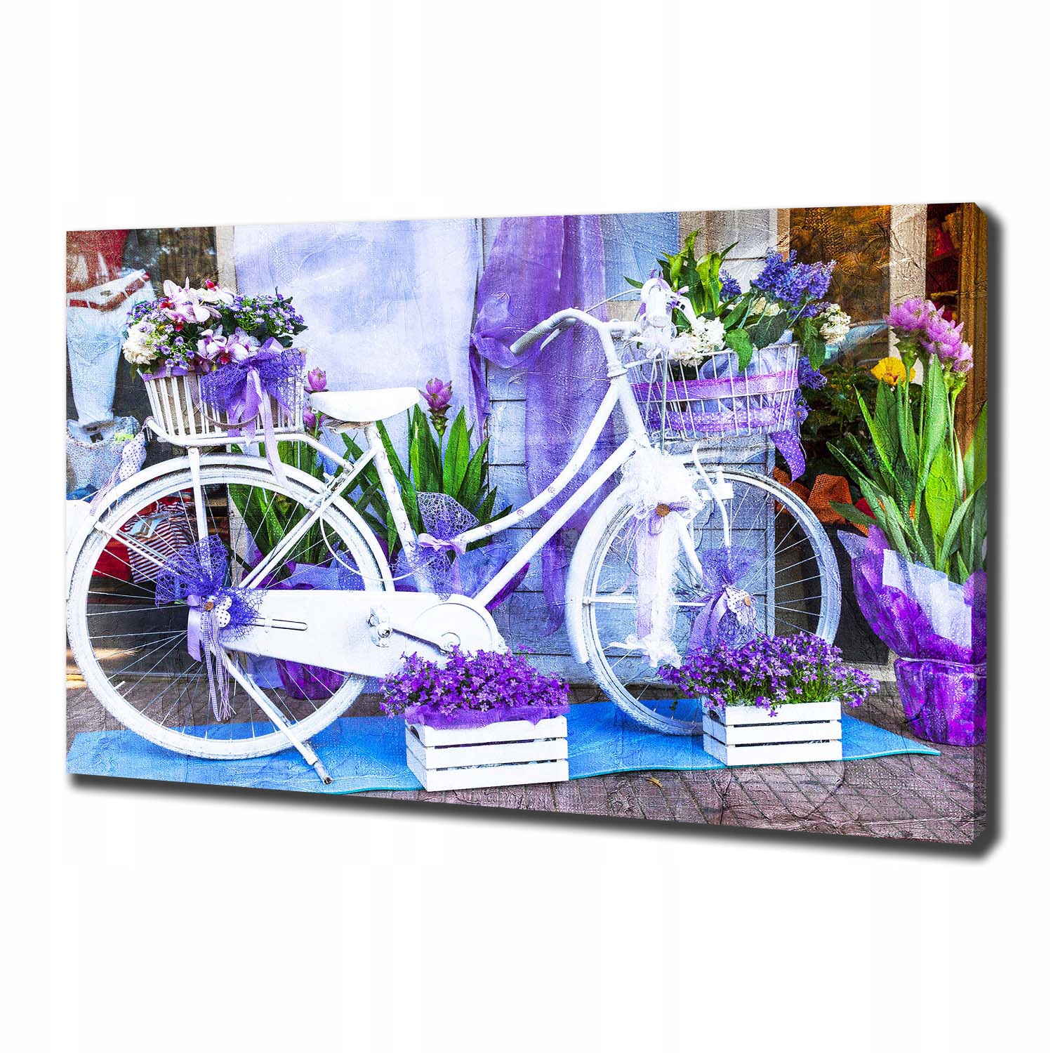 

Foto obraz canvas na ścianę Biały rower 100x70 cm