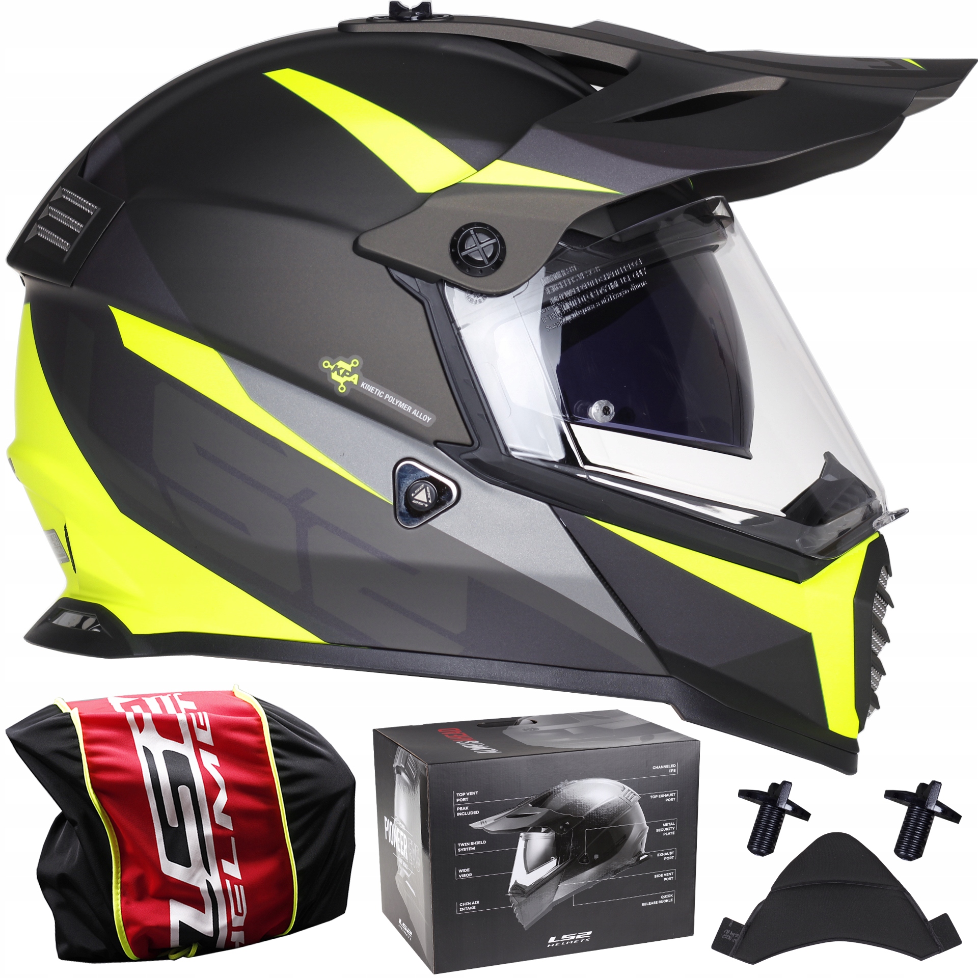 LS2 MX436 PIONEER EVO ROUTER FLUO KASK CROS ENDURO