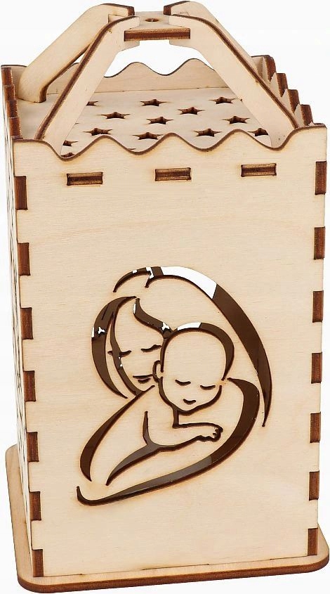 LAMPKA RORATY WITRAŻ Lampion ADWENTOWY + BATERIE Materiał wykonania drewno