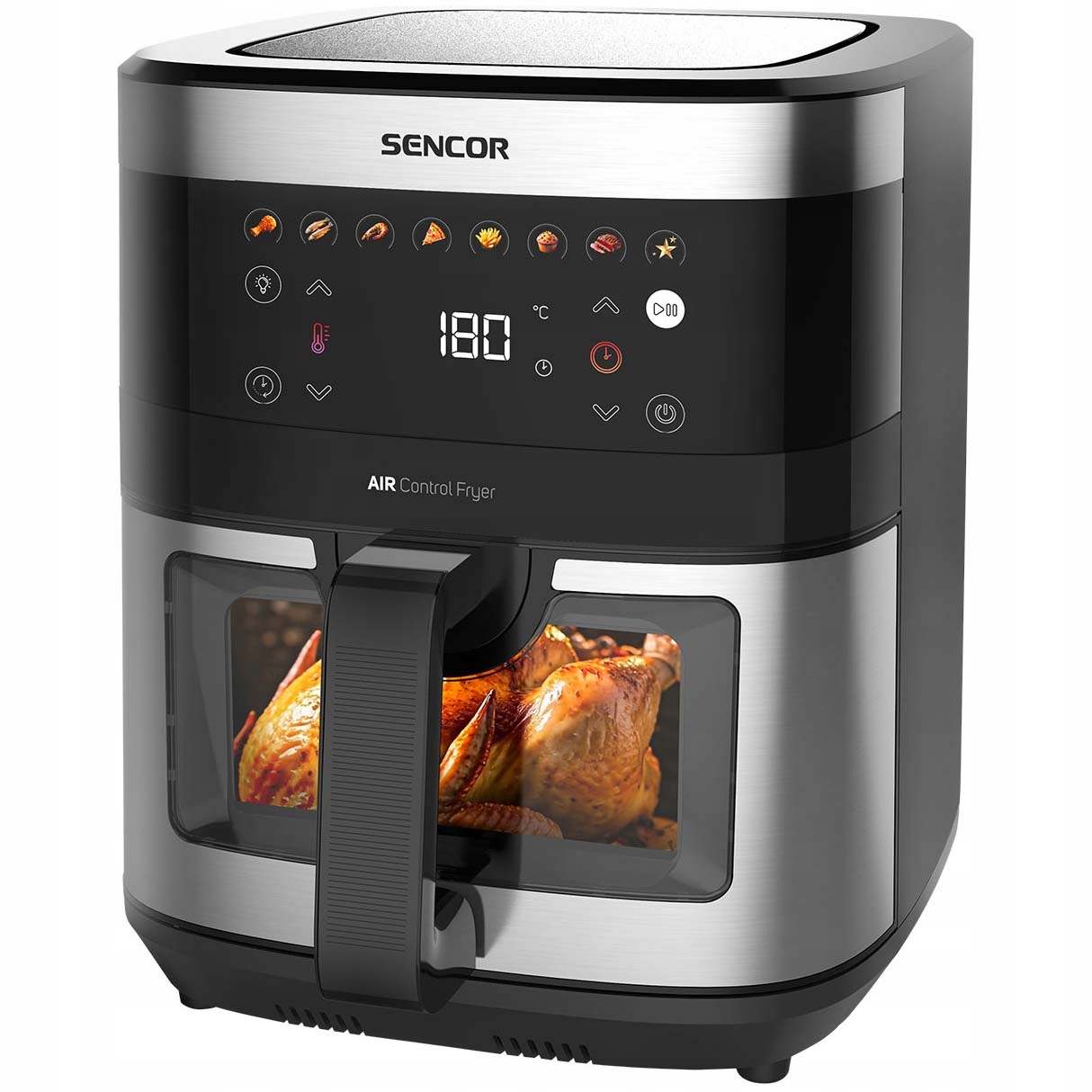 Air-fryer frytownica beztłuszczowa Duża mocna 1700W 9L Sencor SFR9000SS