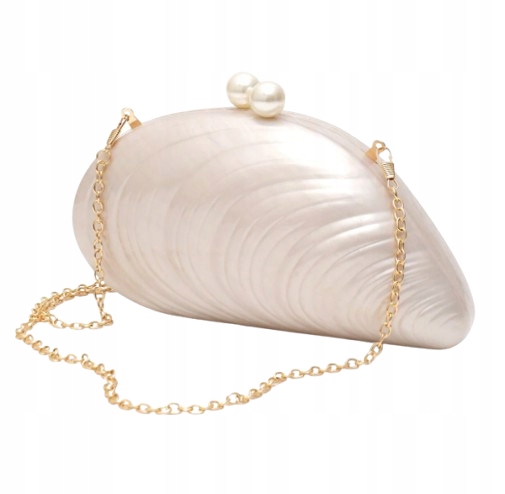 Shein Lakovaná Psaníčko Ve Tvaru Mušle Se Zlatým Řetízkem 1JE