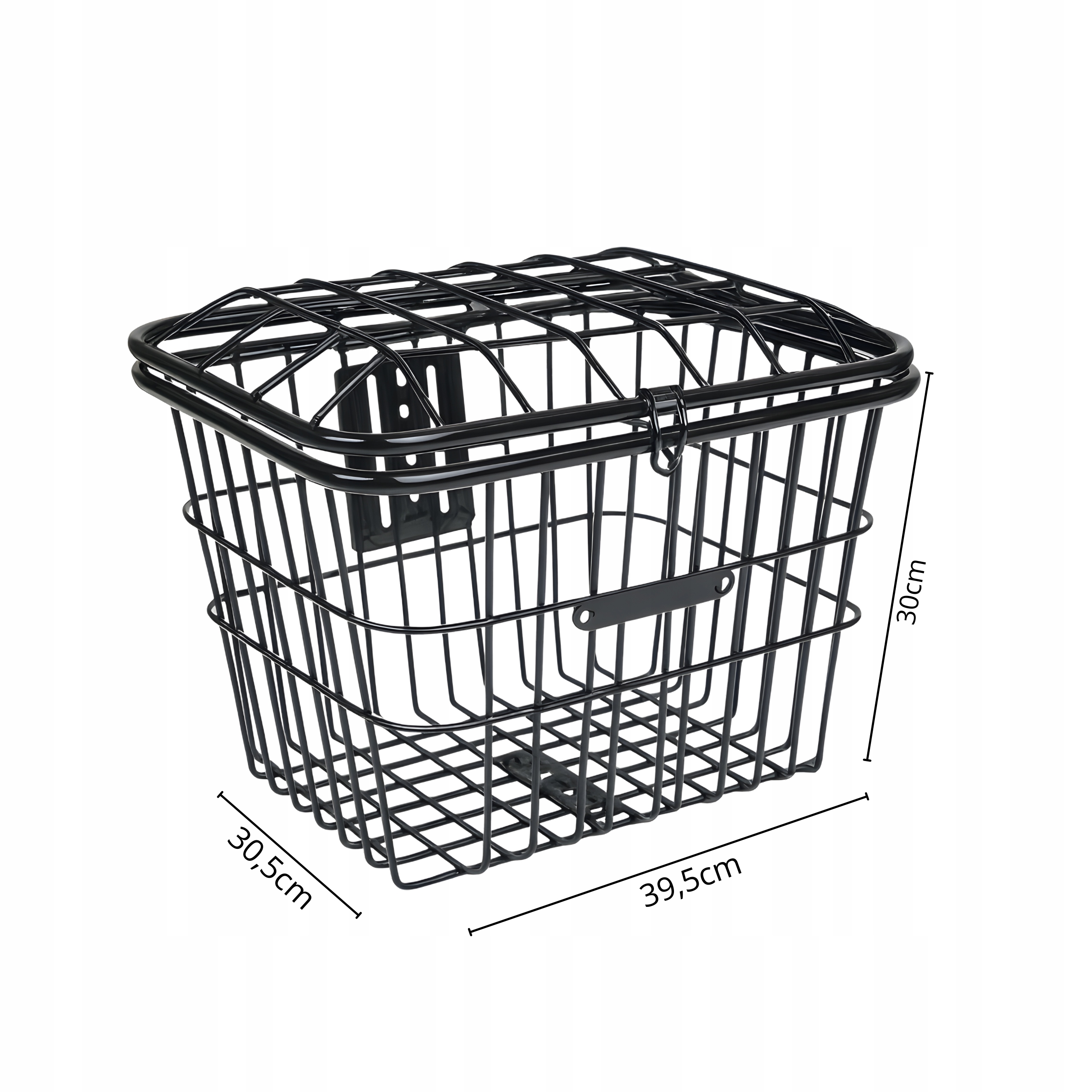 KOSZYK ROWEROWY TYLNY Z POKRYWKĄ ZABEZPIECZAJĄCĄ NA BAGAŻNIK METALOWY KOSZ Marka Gearox