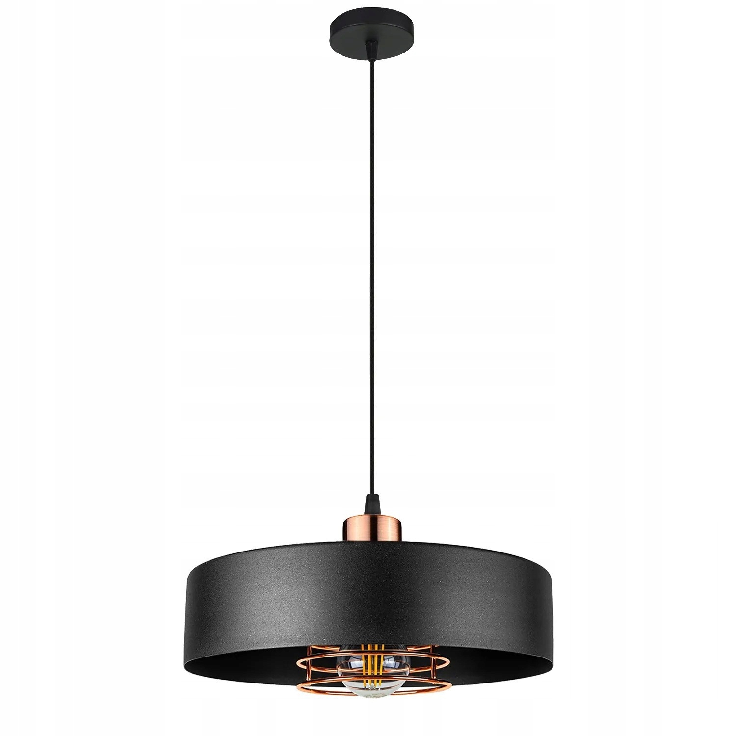 Závěsná lampa APP1246-1CP Černá Růžové zlato