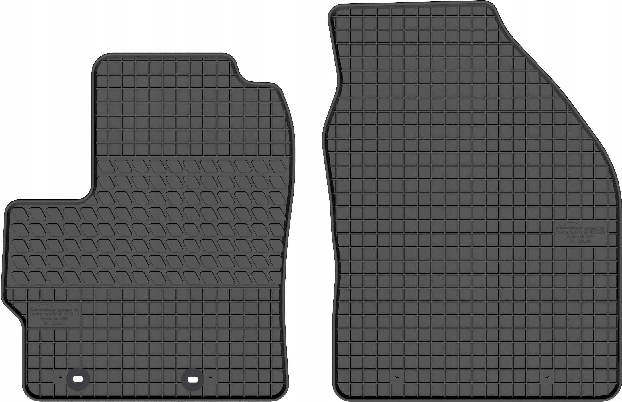 Dywaniki gumowe MotoHobby do Toyota Yaris IV od 2020 hatchback przód 2 szt.