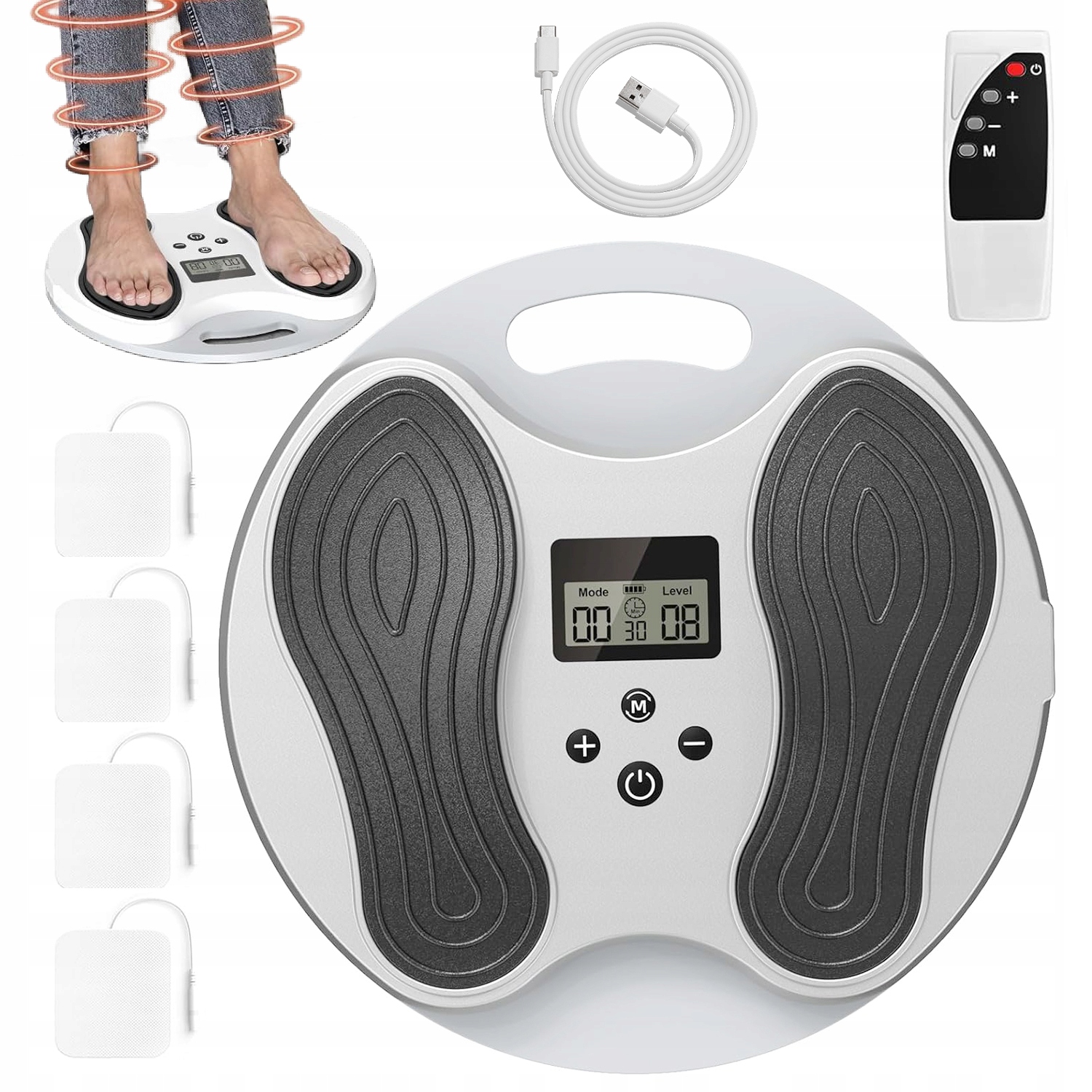 Elektryczny masażer do stóp Ems Tens Terapią Łagodzi neuropatię Ból nóg