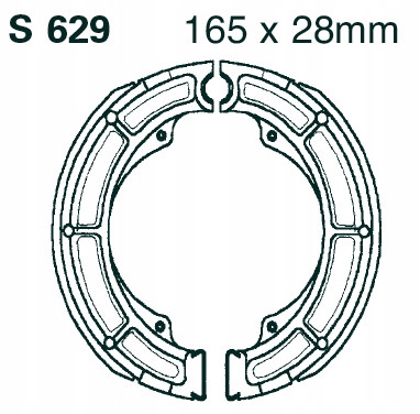 Brzdové čeľuste narezané Ebc S629G (1 ks)