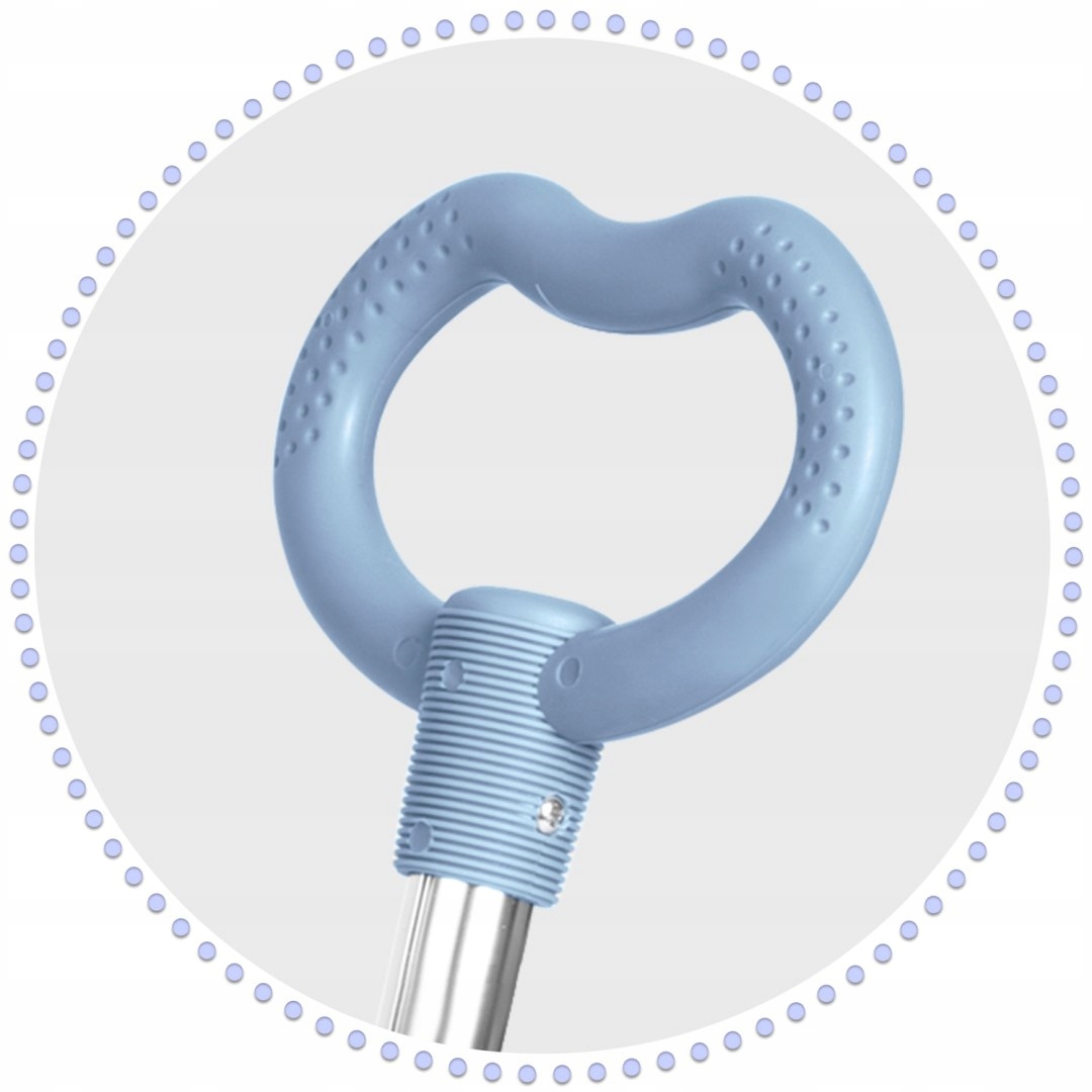 HULAJNOGA TRÓJKOŁOWA DLA DZIECI BALANSOWA 3w1 LED Ricokids niebiesko-szara Hamulec tak