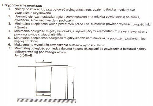 HUŚTAWKA OGRODOWA DLA DZIECI PATIO Wiek dziecka 3 lata +