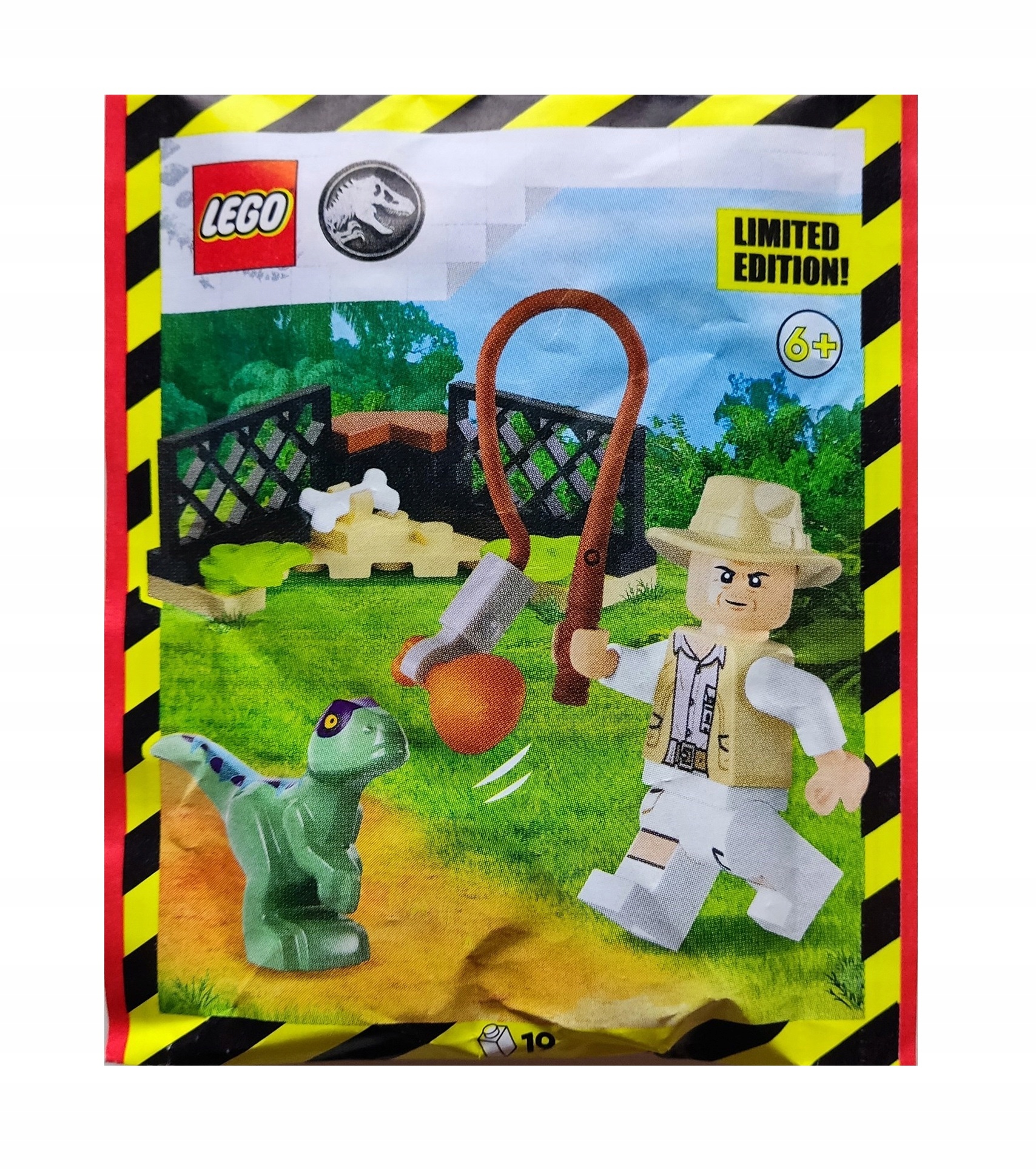 Lego Jurassic World Minifigure Polybag R.Muldoon, Raptor, Enclosure #122409