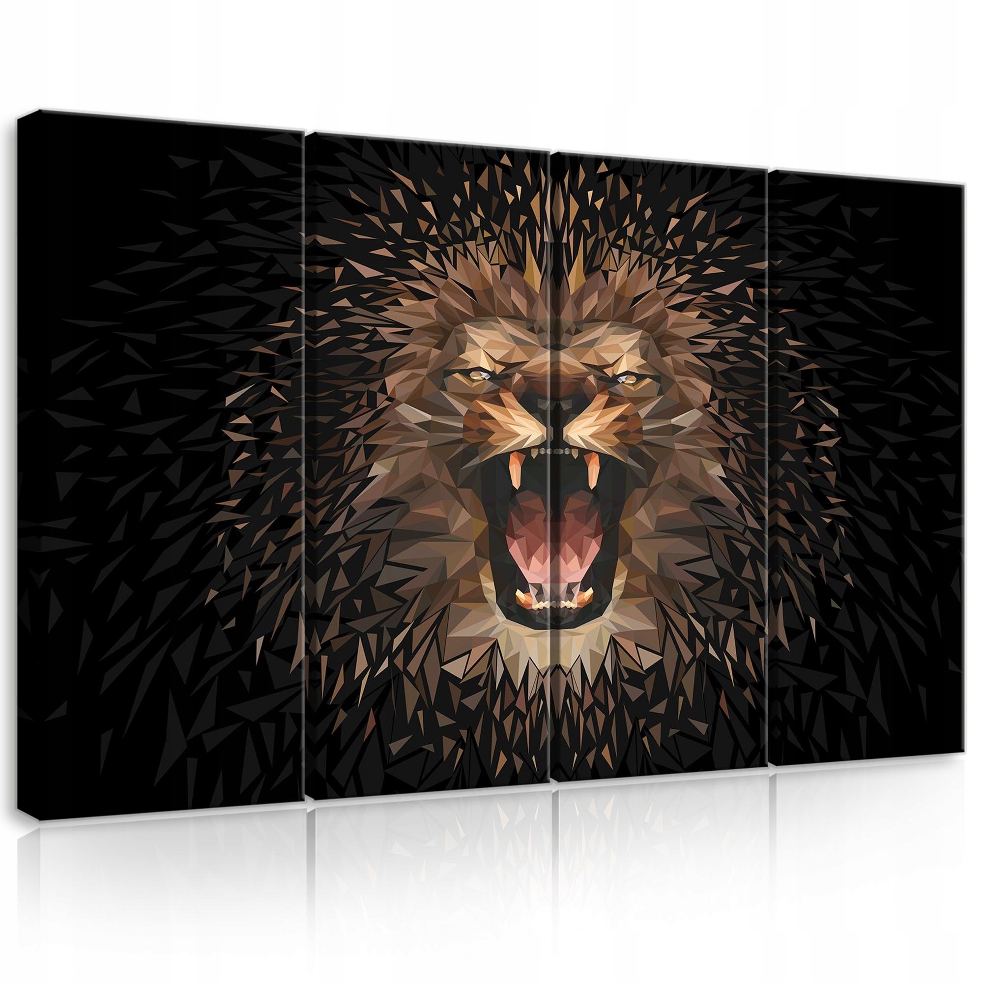 Obraz 120x80 Lev řev geometrická síla moderní zvířata umění