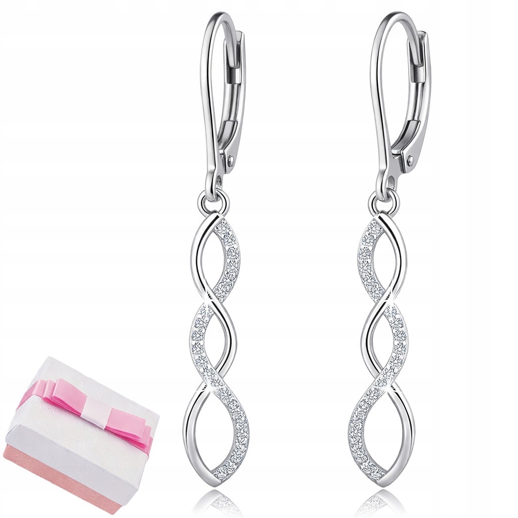 Dlouhé stříbrné visací náušnice pro ženy, rhodiované náušnice stříbro o ryzosti 925