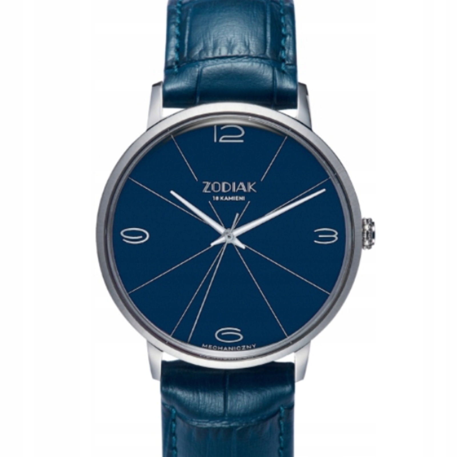 Pánské hodinky Błonie Zodiak Granátový Mechanický Safírové sklo 40 mm