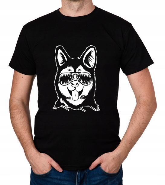 

koszulka Husky W Okularach Huski Haski Pies Dog