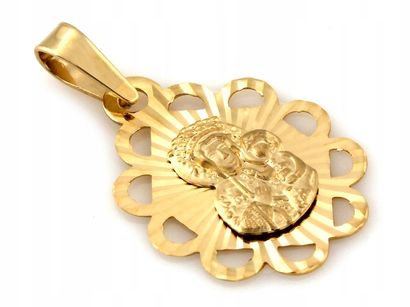 Medailon Panna Maria Čenstochovská zlato 585 14k váha 0.83g pro dívku