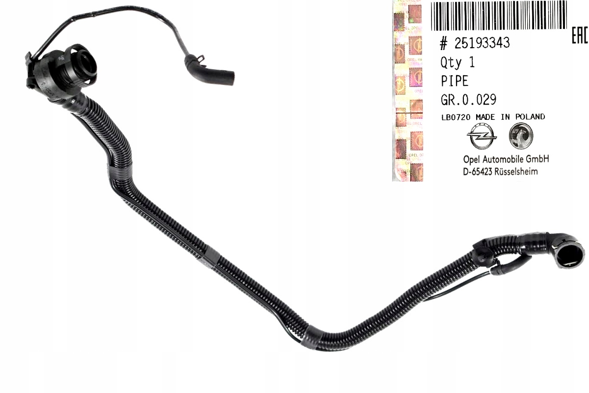 WĄŻ PODCIŚNIENIA ODMY OPEL ASTRA J 1.4 TURBO