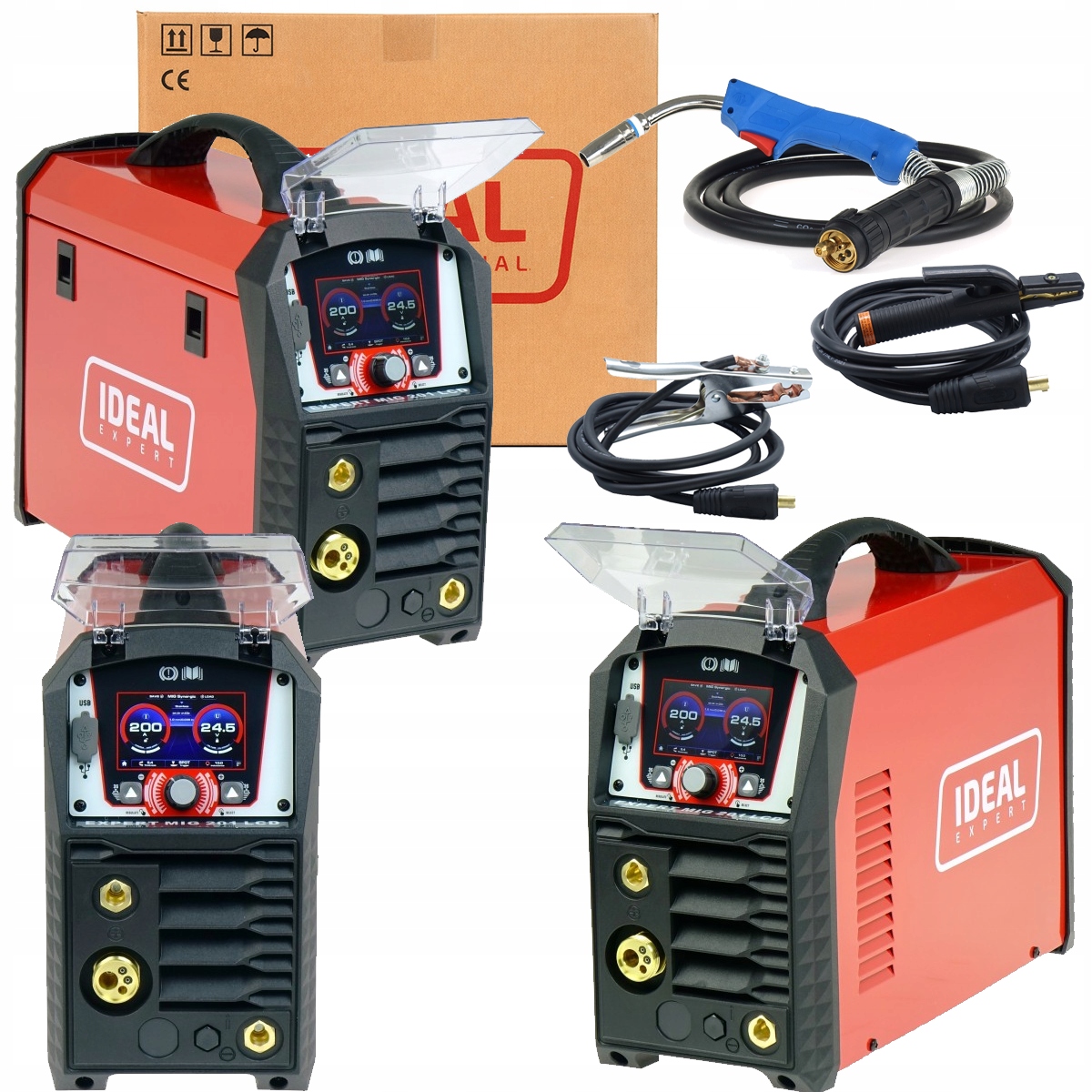 Ideal Spawarka migomat Expert Mig 201 LCD Synergia 200A 60% Mig/mag Mma/tig