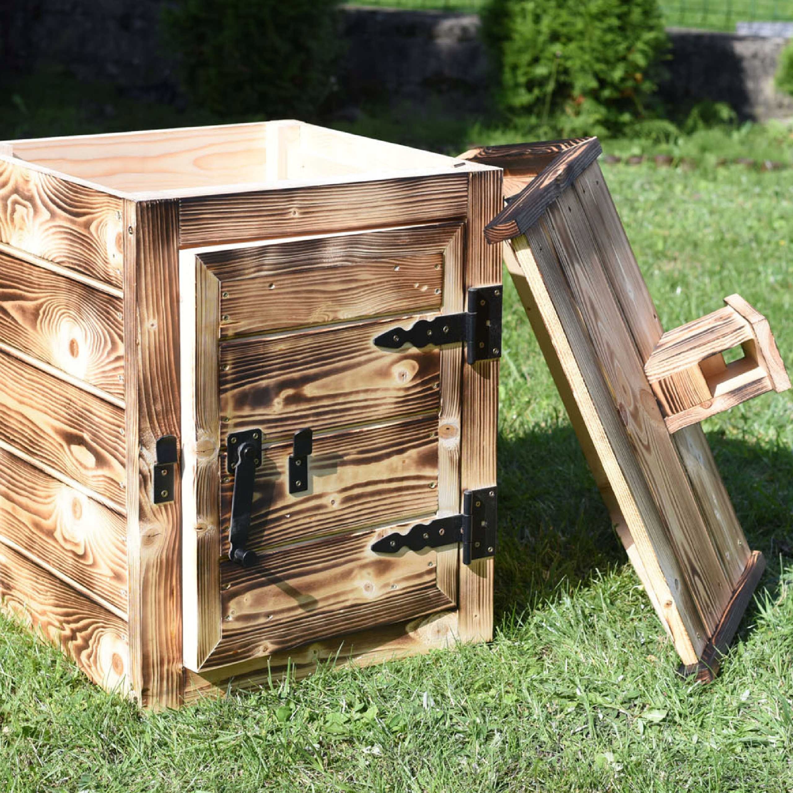 WĘDZARNIA OGRODOWA DREWNIANA ELEKTRYCZNA AUTOMAT Stan opakowania oryginalne